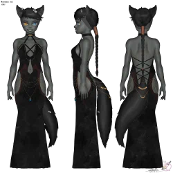 FaeWolf Charsheet Black Dress